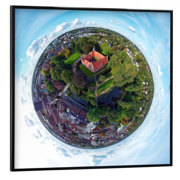 Poster mit schwarzem Rahmen 30x30 cm "Hamburg-Bergedorfer Schloss; S,lo" artboxONE - Städte,Städte / Hamburg,Reise,Architektur,Reise / Länder