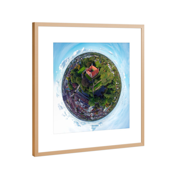 Poster mit Rahmen Kupfer "Hamburg-Bergedorfer Schloss; S,lo" artboxONE - Städte,Städte / Hamburg,Reise,Architektur,Reise / Länder