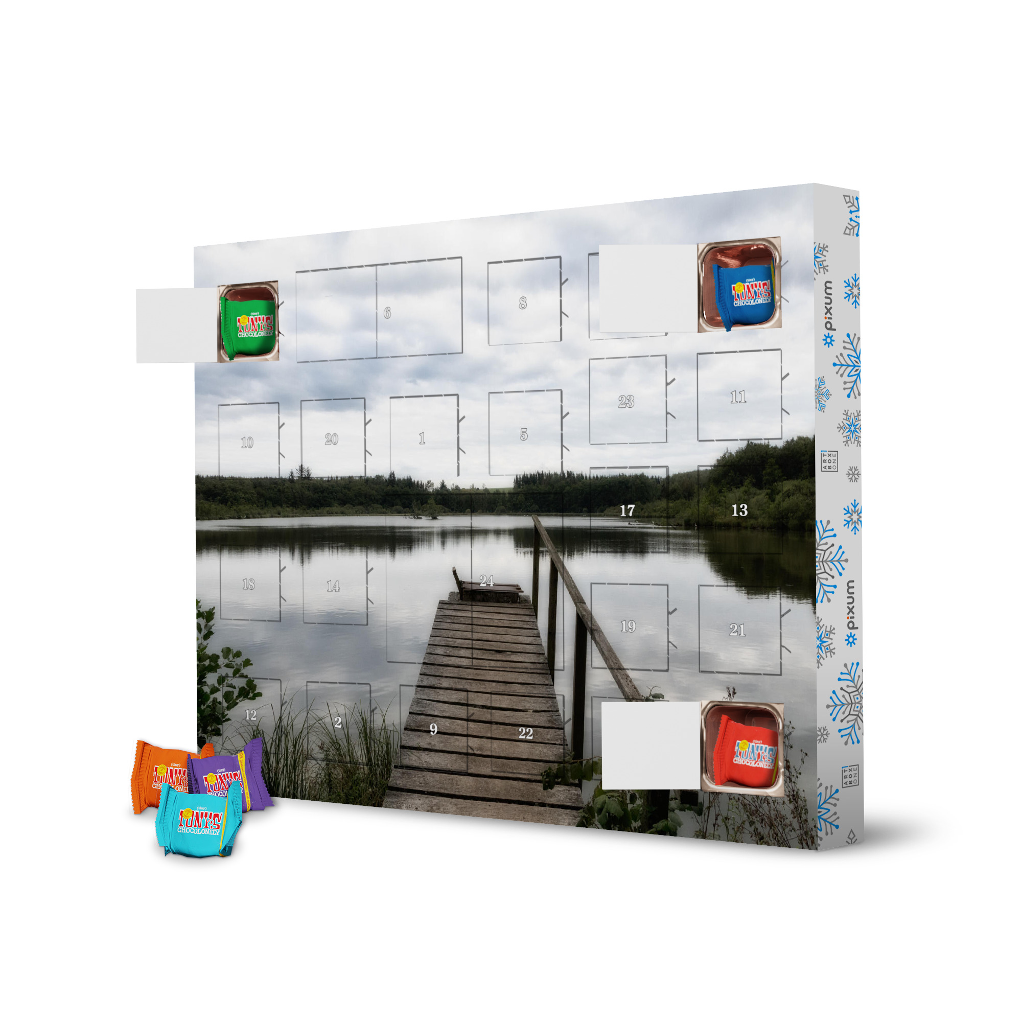 Adventskalender mit Tony's Chocolonely Zeit am See artboxONE Adventskalender Natur