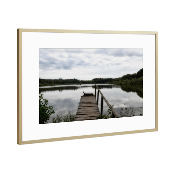 Poster mit Rahmen Gold "Zeit am See" artboxONE - Natur,Reise,Floral