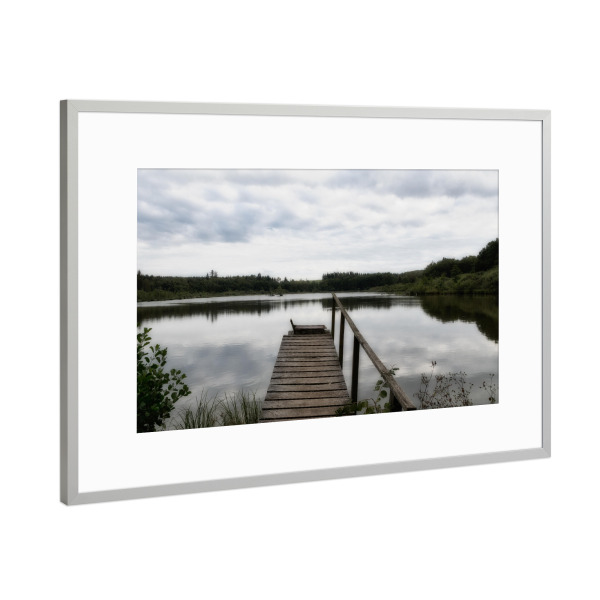 Poster mit Rahmen Silber "Zeit am See" artboxONE - Natur,Reise,Floral
