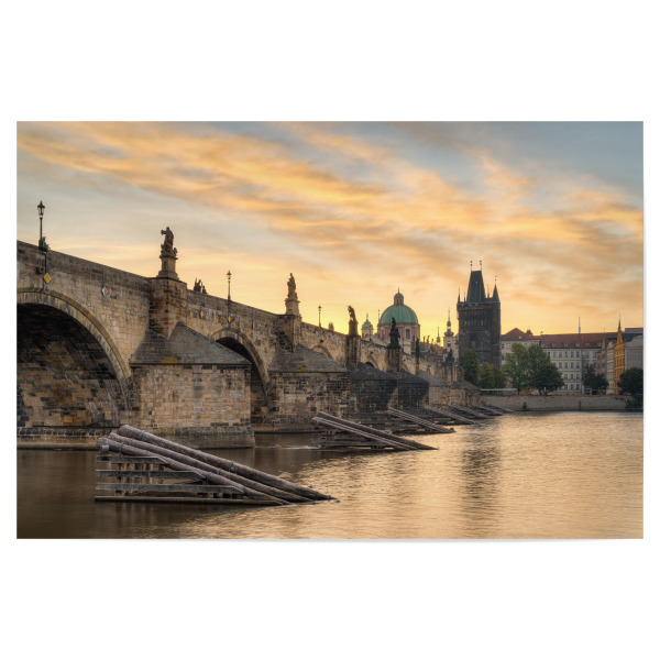 Poster "Karlsbrücke in Prag Sonnenaufgang" artboxONE - Reise,Reise / Länder,Städte / Prag
