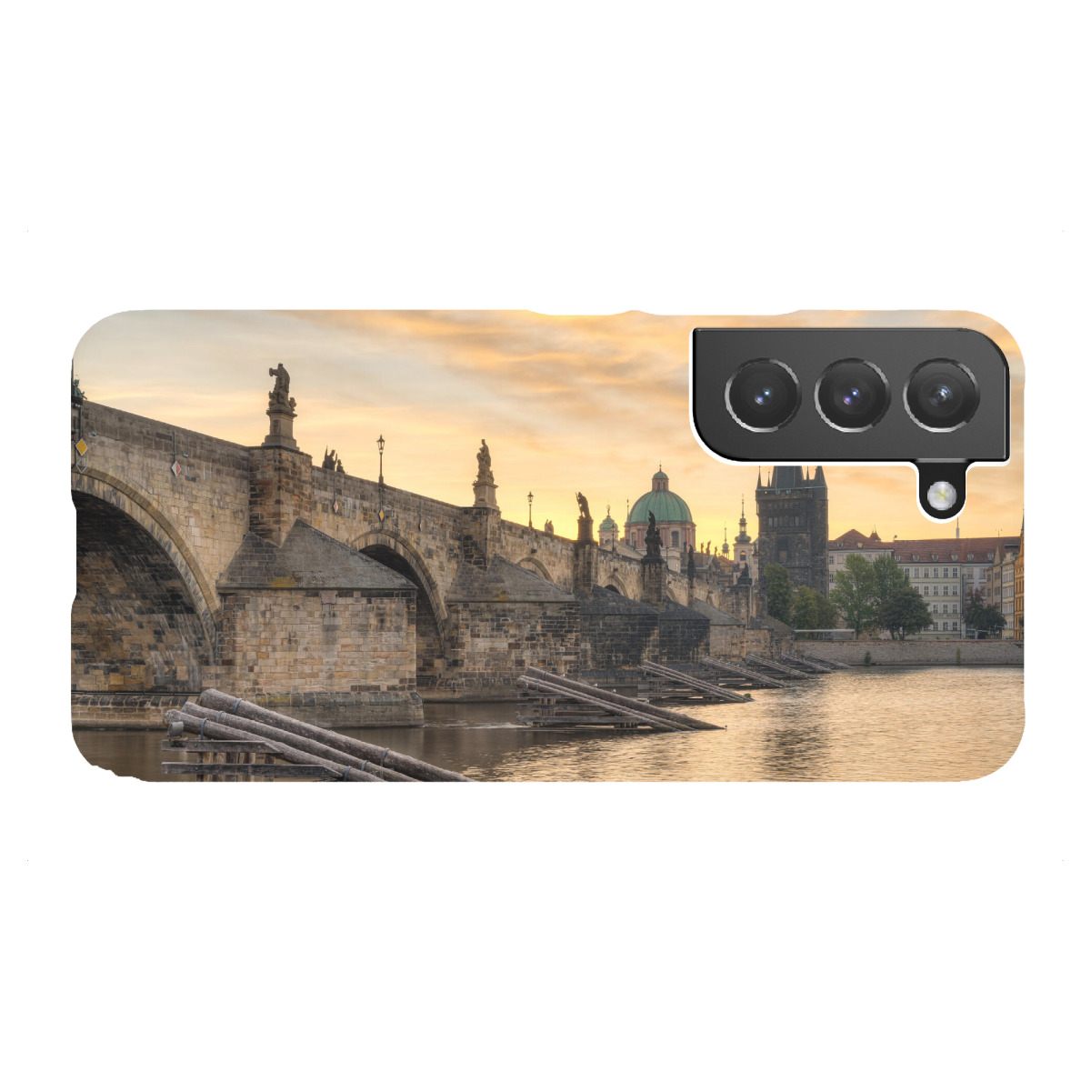 Samsung Galaxy "Karlsbrücke in Prag Sonnenaufgang" Premium-Case Handyhülle artboxONE