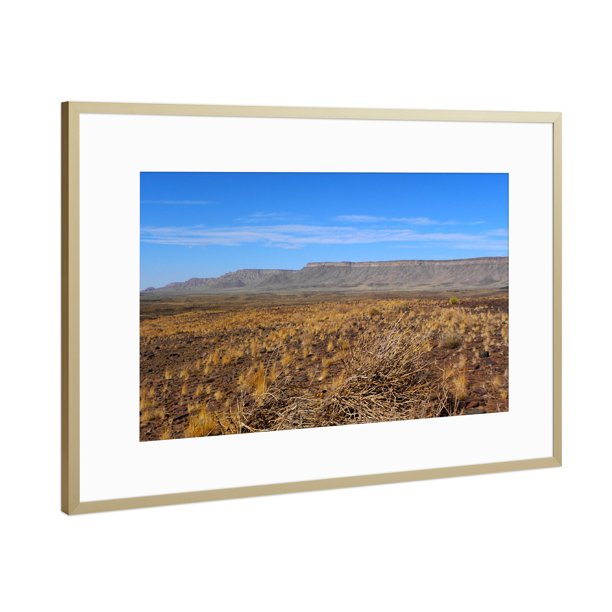 Poster mit Rahmen Gold "Namibia Fish River Landschaft" artboxONE - Reise,Reise / Afrika