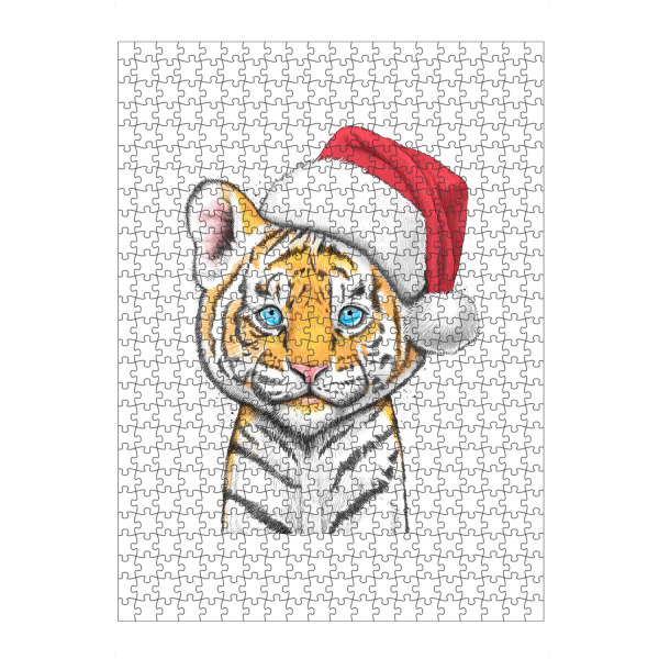 artboxONE Puzzle "Tiger in a hat" artboxONE - Tiere,Weihnachten