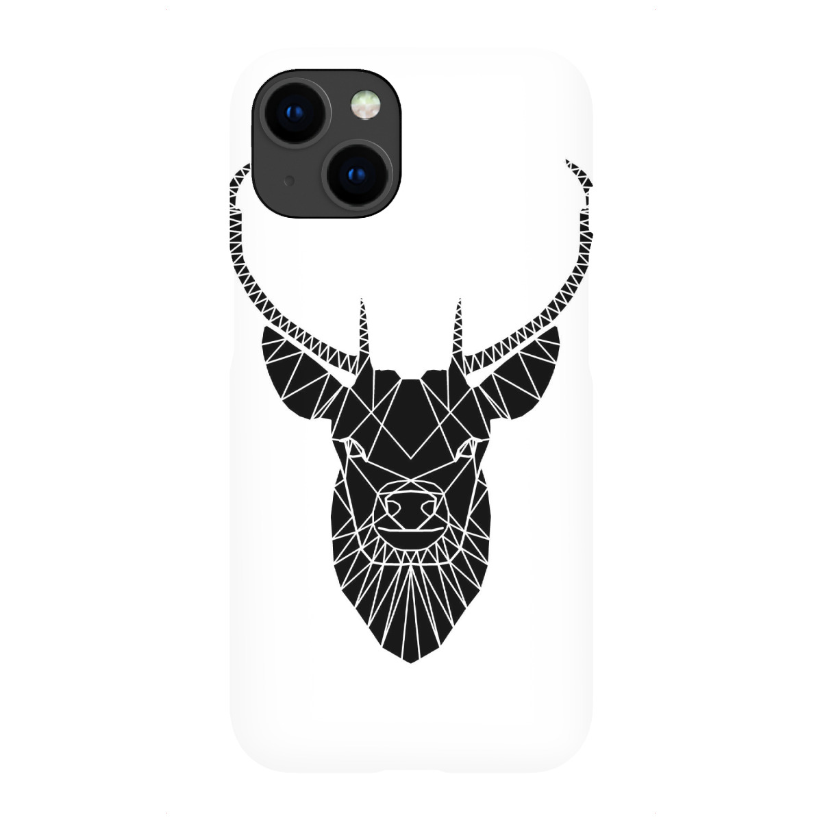 "Geometrie Hirsch - Schwarzweiß"für iPhone - Premium-Case Handyhülle artboxONE
