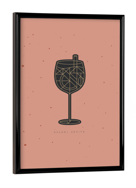 Poster mit schwarzem Rahmen "Art deco Spritz" artboxONE - Essen & Trinken / Alkohol