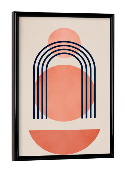Poster mit schwarzem Rahmen "Geometrica Kreis" artboxONE - Abstrakt,Geometrie - Miminal,Abstrakt,Abstract,Geometrie,Geometry,Formen,Shapes