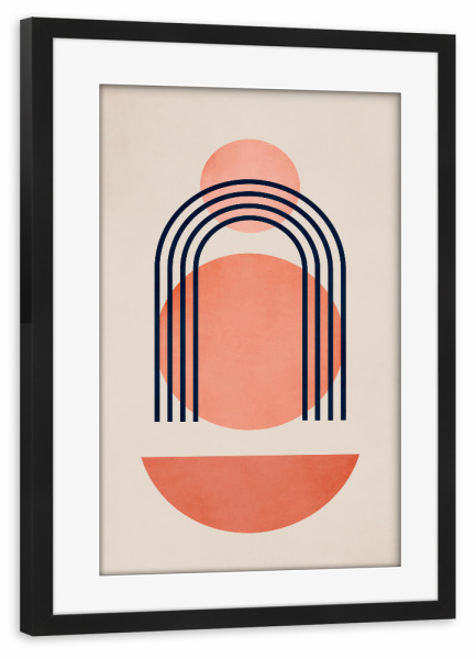 Poster mit Rahmen schwarz "Geometrica Kreis" artboxONE - Abstrakt,Geometrie - Miminal,Abstrakt,Abstract,Geometrie,Geometry,Formen,Shapes