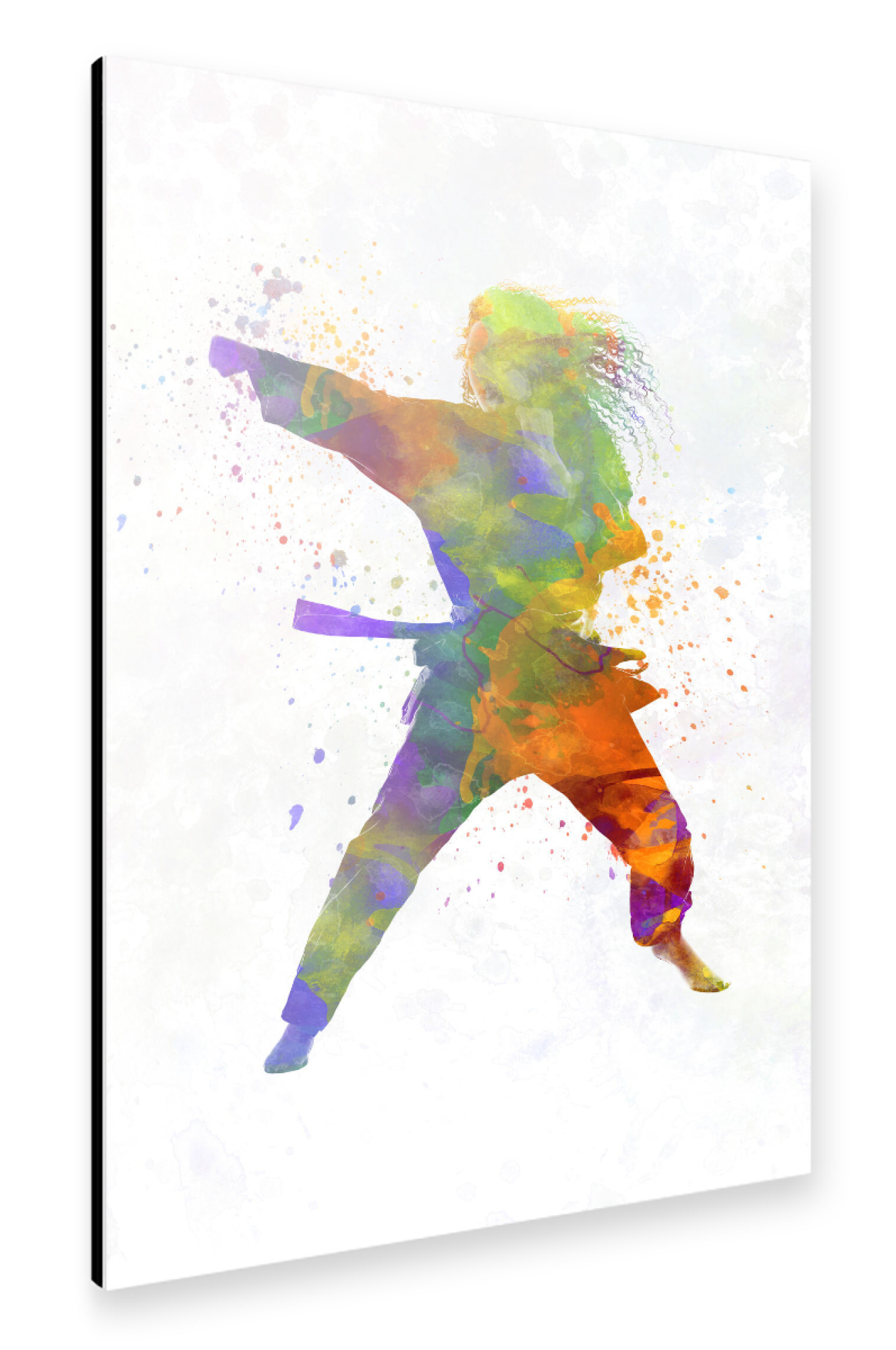Alu-Dibond "Karate judo in watercolor" 30x20 cm artboxONE