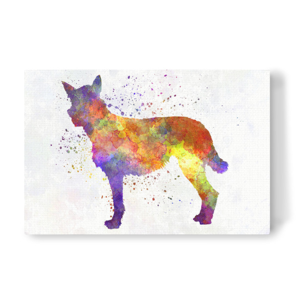 Leinwandbild "Bouvier des Ardennes in watercolor" artboxONE - Tiere,Abstrakt