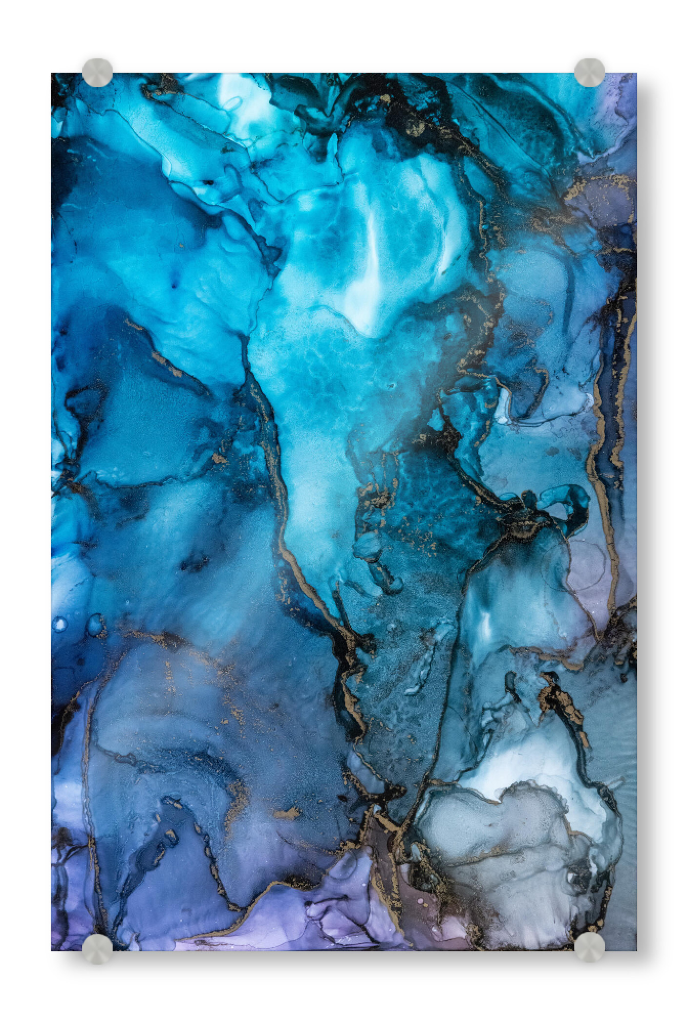 Acrylglasbild "Ruhiger Fluss" artboxONE - Abstrakt - Texture,Alkoholtinte,Malerei,Tinte,Abstrakt,Modern,Hintergrund,Texturen,Textur,Farbe,Isopropanol