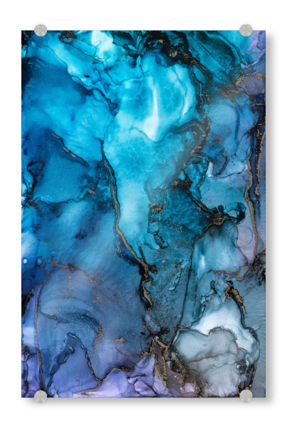 Acrylglasbild "Ruhiger Fluss" artboxONE - Abstrakt - Texture,Alkoholtinte,Malerei,Tinte,Abstrakt,Modern,Hintergrund,Texturen,Textur,Farbe,Isopropanol