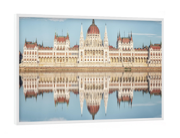 Poster mit weißem Rahmen "Parliament Reflection" artboxONE - Städte,Reise,Architektur,Reise / Länder,Städte / Budapest