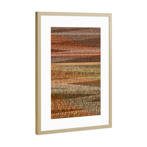 Poster mit Rahmen Gold "Minimal Clean Free" artboxONE - Abstrakt - Abstract,Abstrakt