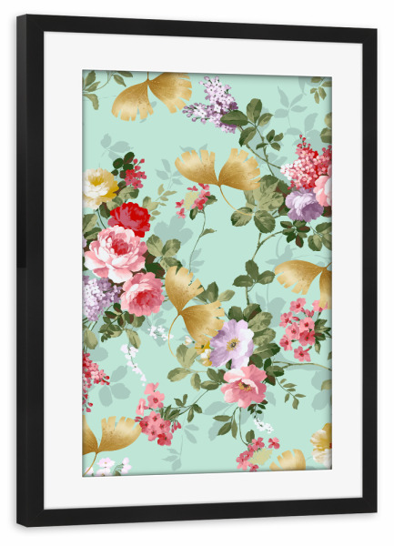 Poster mit Rahmen schwarz "Where Flowers Bloom So Does Hope" artboxONE - Natur,Floral