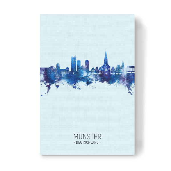 Leinwandbild "Münster Germany Skyline Dark Blue" artboxONE - Städte