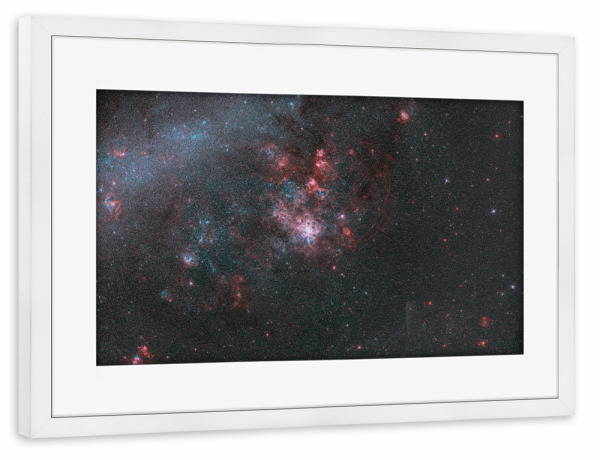 Poster mit Rahmen weiß "Doradus" artboxONE - Galaxy - Astronomie,Astro,Südsternhimmel,Universum,Weltall,Weltraum,Sterne,Nebel,Astronomy