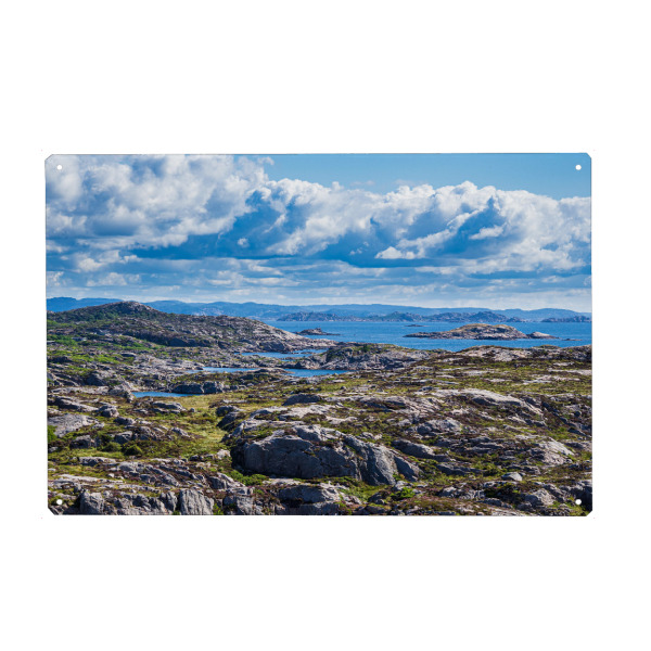 Metall Poster "Halbinsel Lindesnes in Norwegen" artboxONE - Natur,Reise,Reise / Strand und Meer,Reise / Länder