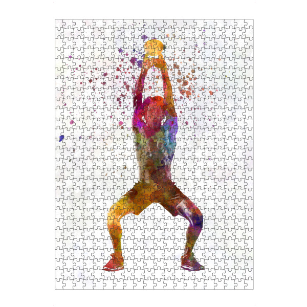 artboxONE Puzzle "Watercolor fitness-m" artboxONE - Sport - Sport,Sports,Watercolor,Fitness,Gym,Exercise,Athlete,Gymnast,Olympic - Bild sport