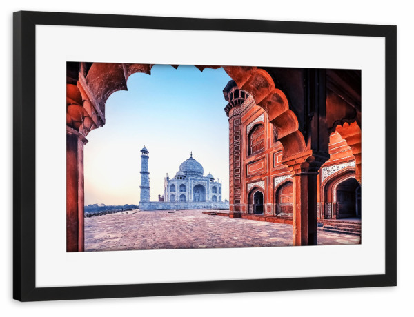 Poster mit Rahmen schwarz "Beautiful Taj" artboxONE - Städte,Reise,Architektur,Reise / Asien,Reise / Länder