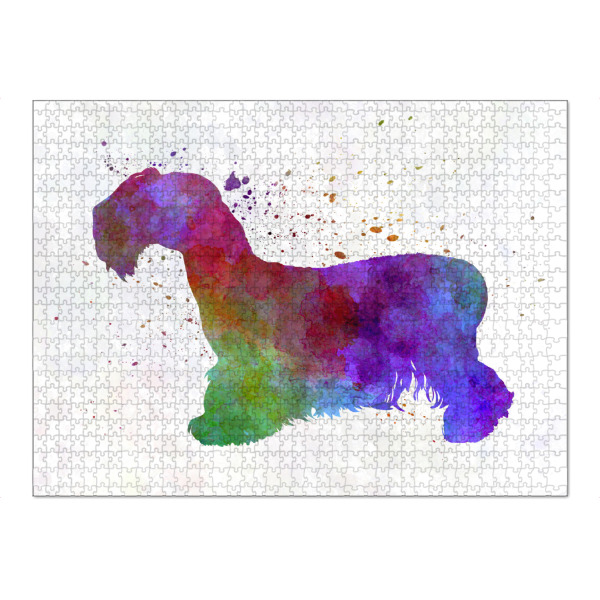 Puzzle Ravensburger "Cesky Terrier in watercolor" artboxONE - Tiere,Abstrakt