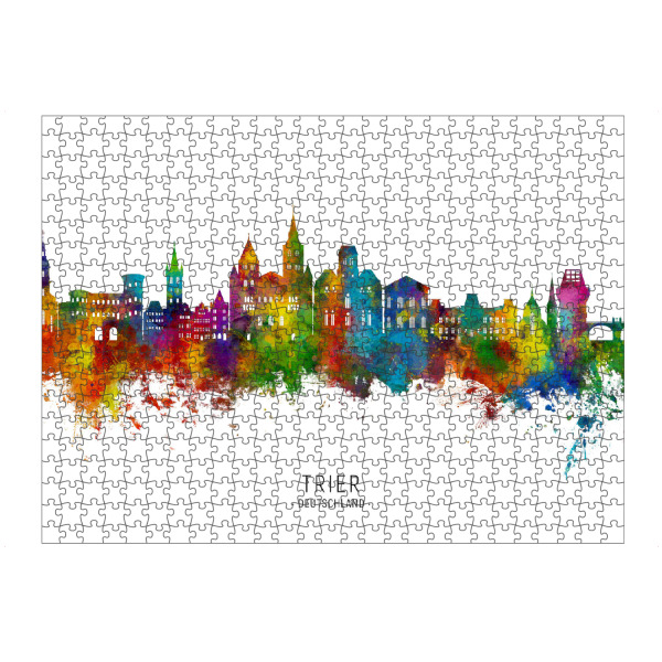 Puzzle Ravensburger "Trier Germany Skyline txt" artboxONE - Städte