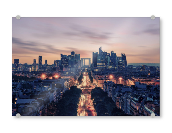 Acrylglasbild "La Defense At Dusk" artboxONE - Städte,Reise,Architektur,Städte / Paris,Reise / Länder