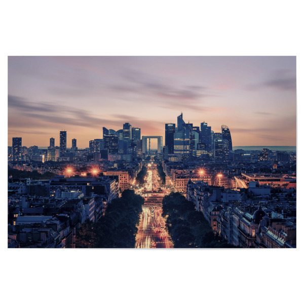 Poster "La Defense At Dusk" artboxONE - Städte,Reise,Architektur,Städte / Paris,Reise / Länder