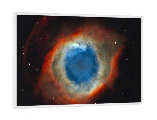 Poster mit weißem Rahmen "Helix Nebel" artboxONE - Galaxy