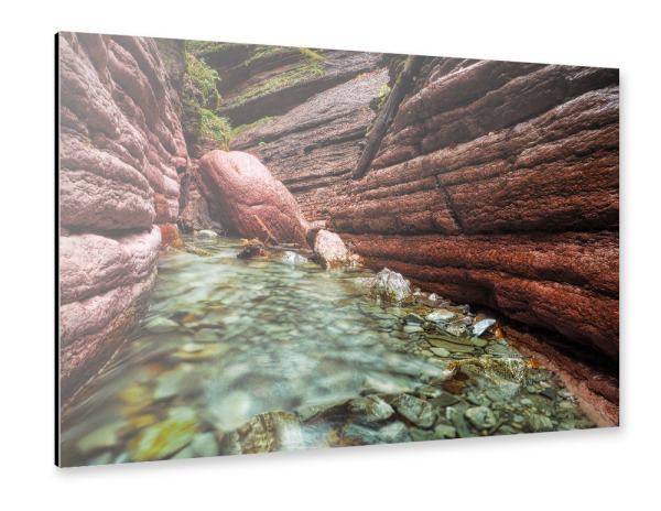 Alu-Dibond "Der Felssturz" 30x20 cm artboxONE