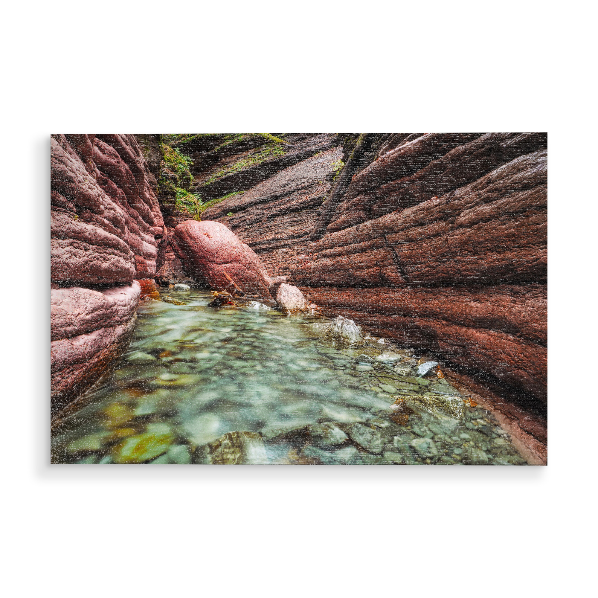 Holzbild "Der Felssturz" artboxONE - Natur