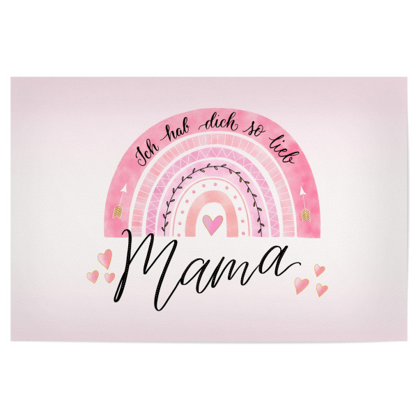 Poster "Mama, hab dich so lieb" artboxONE - Typografie,Für Mama