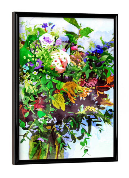 Poster mit schwarzem Rahmen "I must have flowers" artboxONE - Natur,Floral