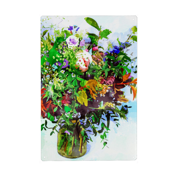 Metall Poster "I must have flowers" artboxONE - Natur,Floral