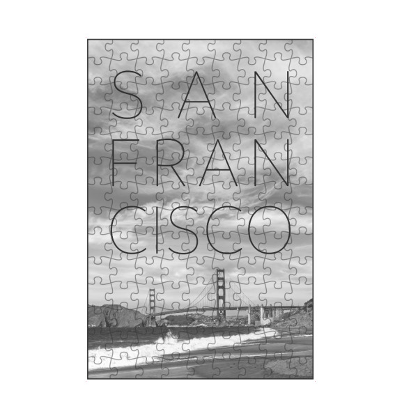 artboxONE Puzzle "Golden Gate Bridge & Baker Beach" artboxONE - Schwarzweiß,Städte / San Francisco