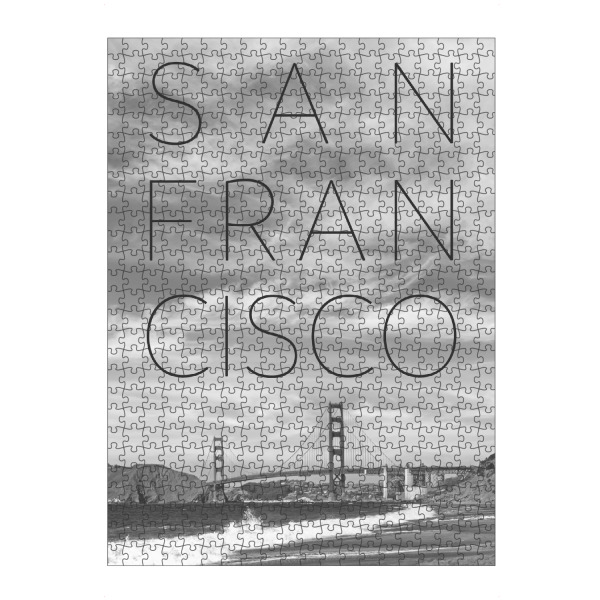 Puzzle Ravensburger "Golden Gate Bridge & Baker Beach" artboxONE - Schwarzweiß,Städte / San Francisco