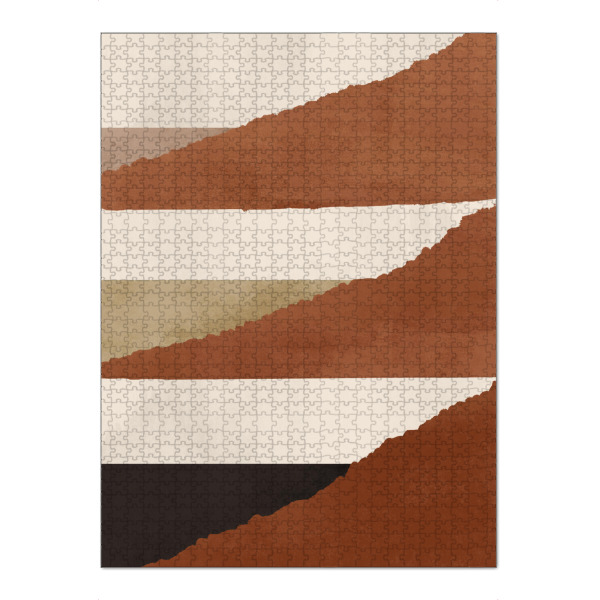 Puzzle Ravensburger "Minimal Clean Mountain" artboxONE - Abstrakt - Mountains,Mountain,Brown,Clean,Berge,Abstract,Abstrakt - Bild mountains