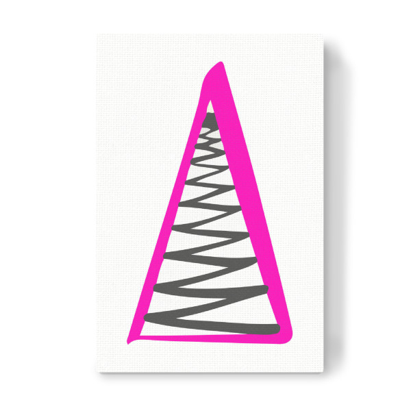 Leinwandbild "X-mas tree abstract pink" artboxONE - Abstrakt,Geometrie,Weihnachten