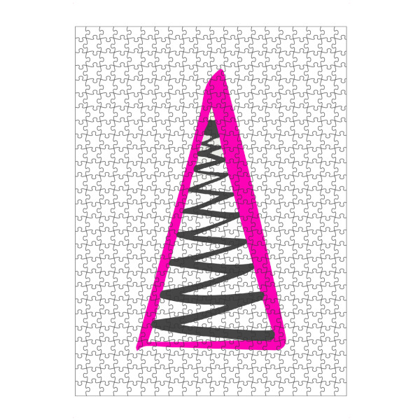 artboxONE Puzzle "X-mas tree abstract pink" artboxONE - Abstrakt,Geometrie,Weihnachten