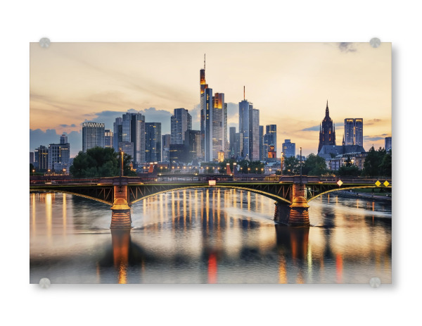 Acrylglasbild "Frankfurt Sunset" artboxONE - Städte,Reise,Architektur,Städte / Frankfurt,Reise / Länder