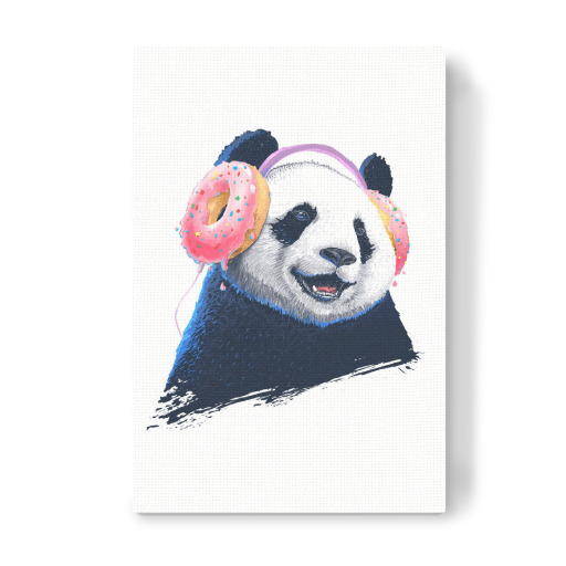 Panda in headphones Panda in headphones
