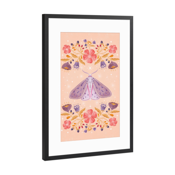 Poster mit Rahmen Schwarz (Metallic) "Magie der Natur" artboxONE - Floral,Tiere