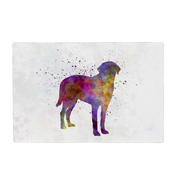 Holzbild "Broholmer in watercolor" artboxONE - Tiere,Abstrakt