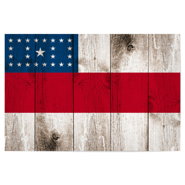 Poster "Amazonas Flagge" artboxONE - Reise - Amazonas,Brasilien,Flagge,Fahne,Bundesstaat,Südamerika,Grunge,Retro