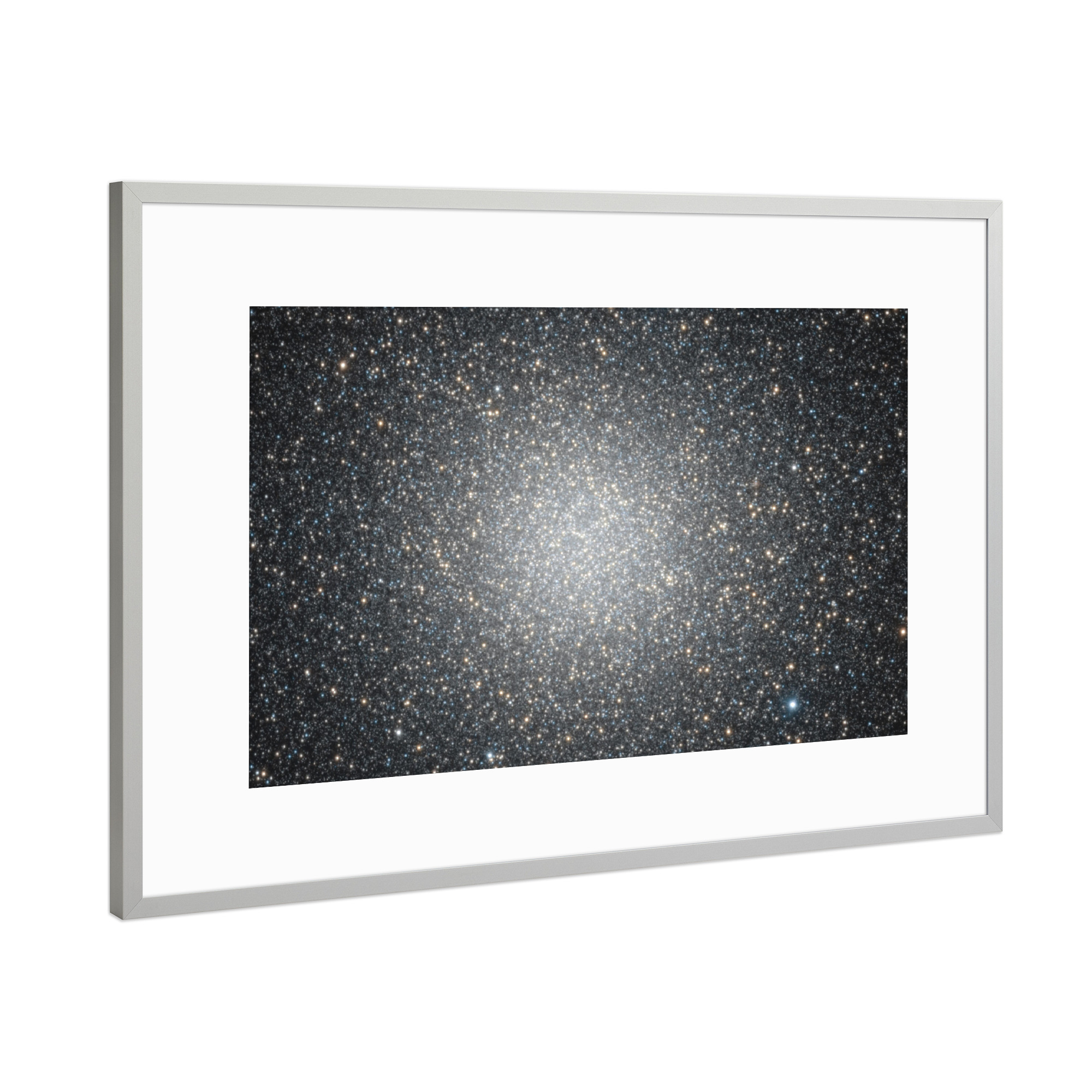 Poster mit Rahmen Silber "Omega" artboxONE - Galaxy