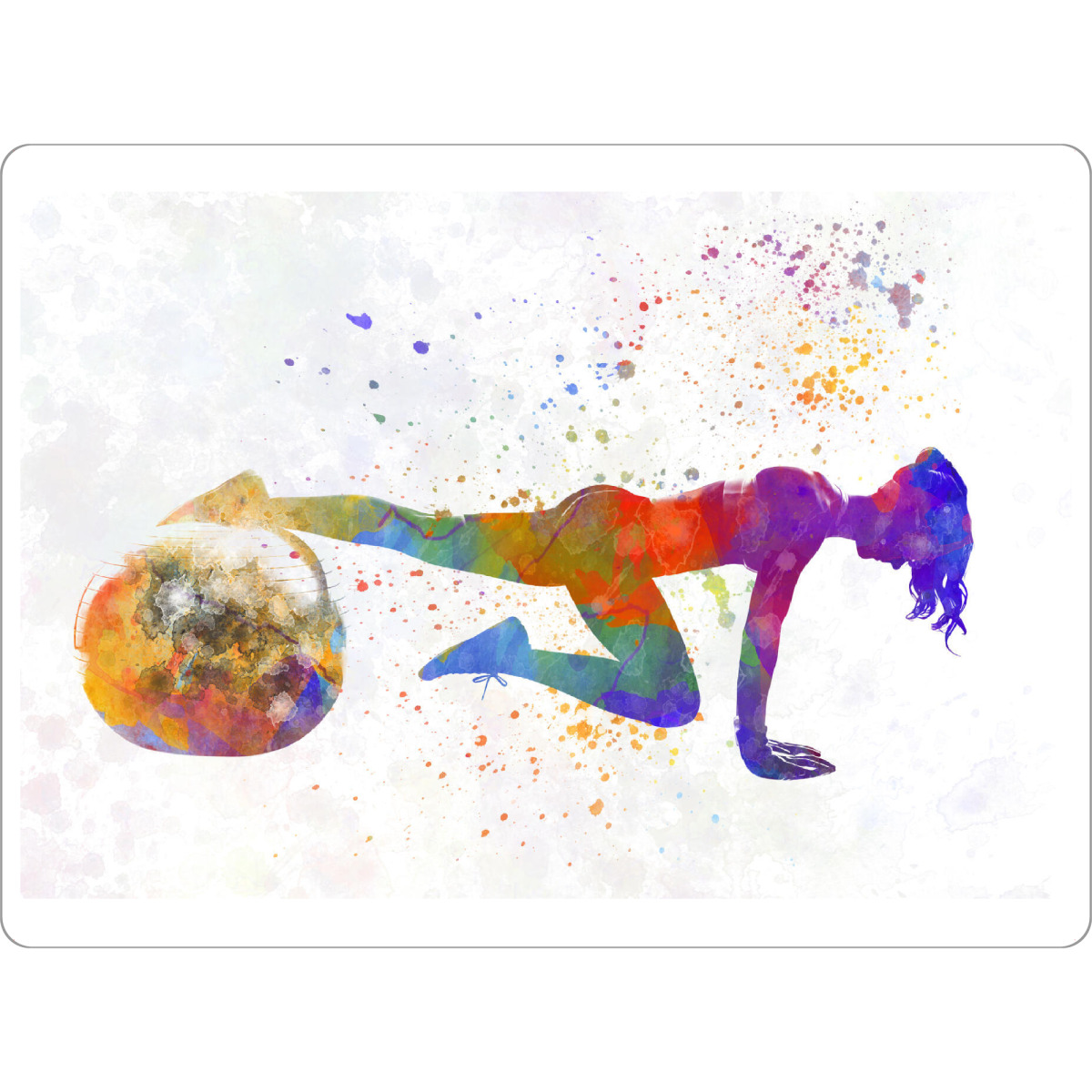Tischset "Watercolor fitness-j" artboxONE - Sport - Sport,Sports,Watercolor,Fitness,Gym,Exercise,Athlete,Gymnast,Olympic - Bild sport