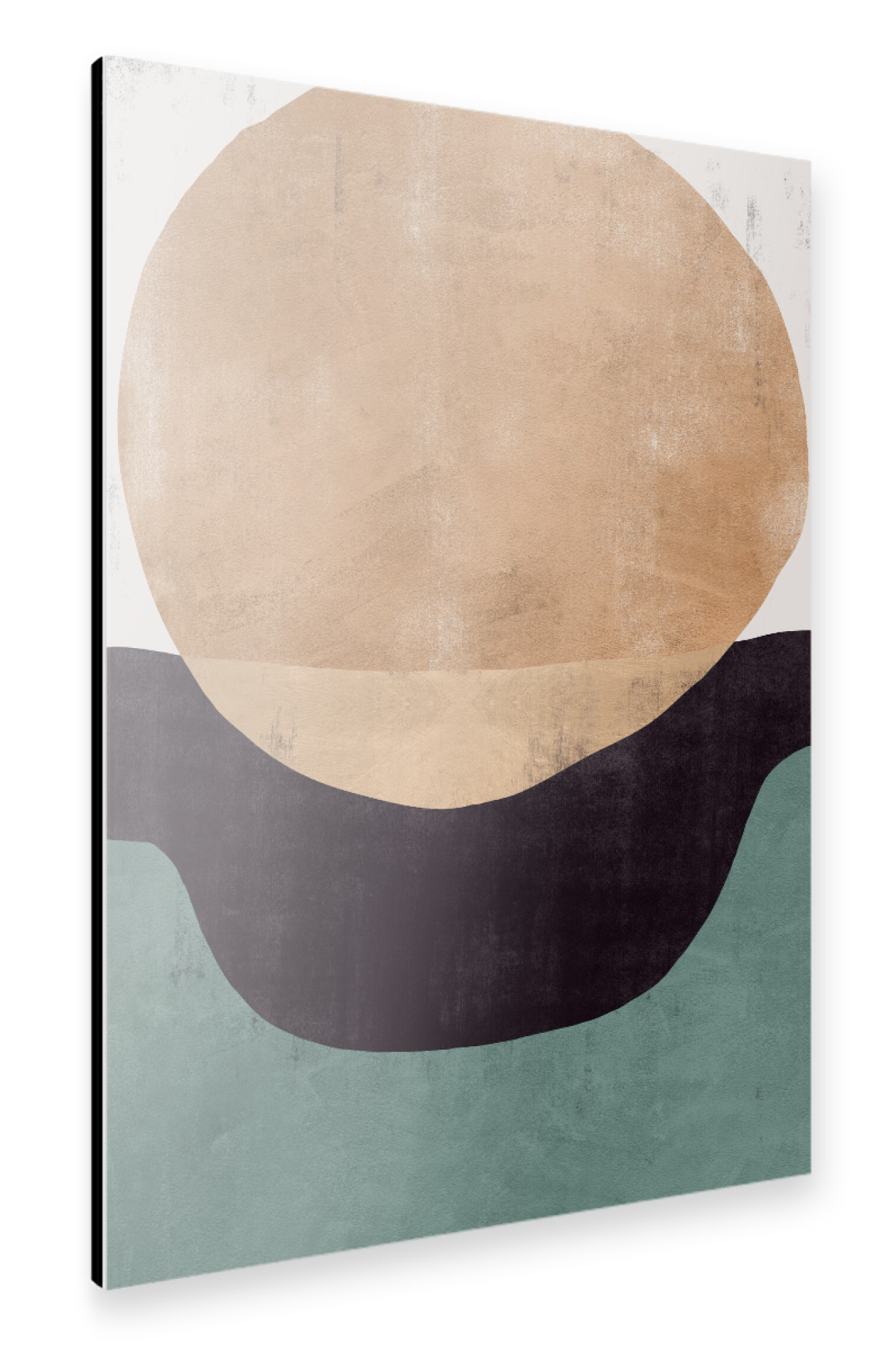 Alu-Dibond "Abstract Geometric Green" 75x50 cm artboxONE