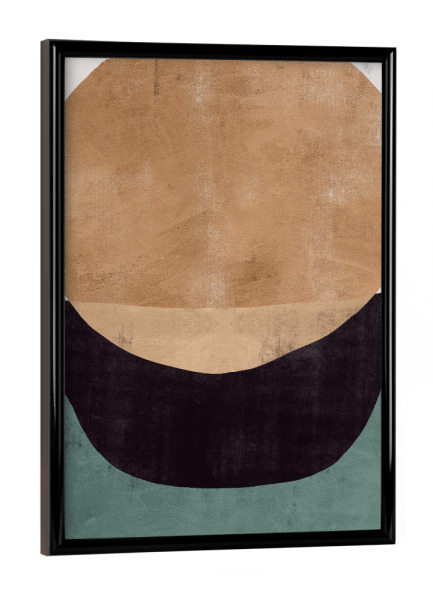 Poster mit schwarzem Rahmen "Abstract Geometric Green" artboxONE - Abstrakt,Geometrie