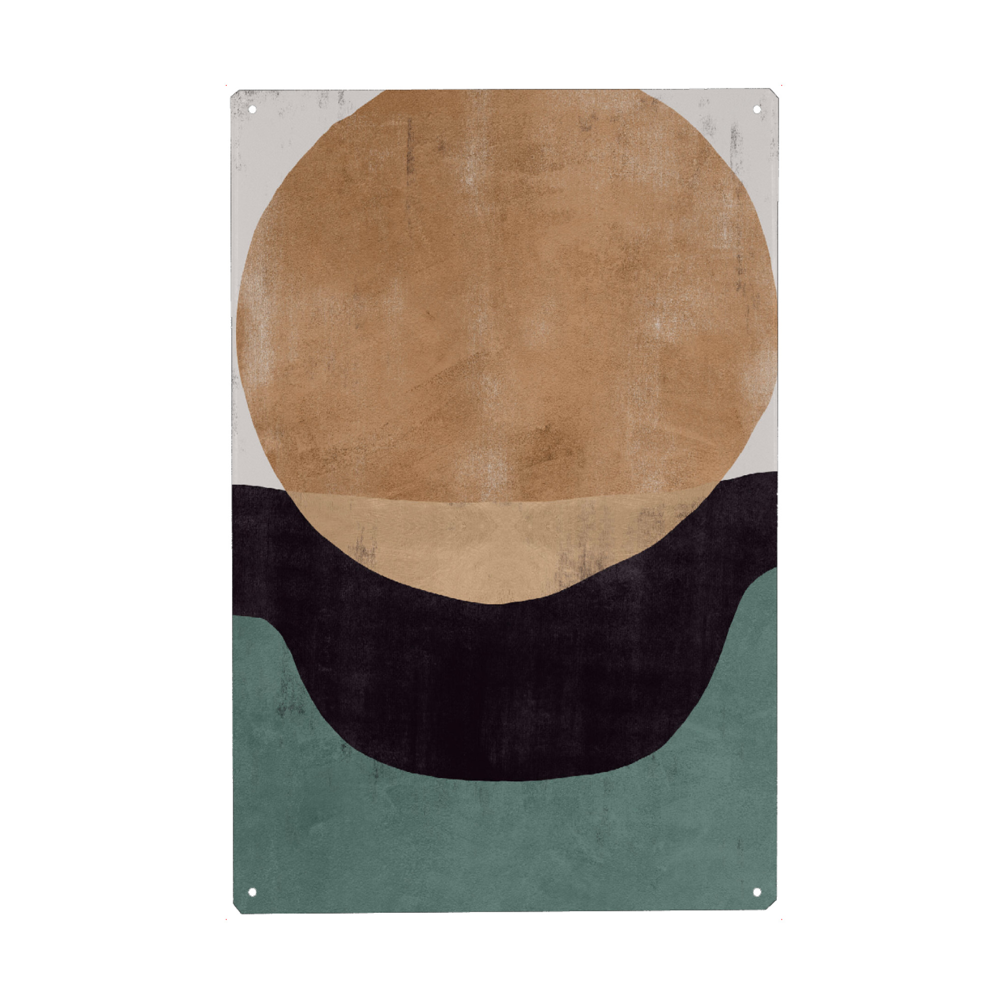 Metall Poster "Abstract Geometric Green" artboxONE - Abstrakt,Geometrie